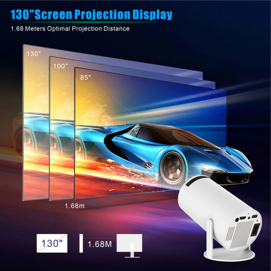 HY300-PRO Akıllı Projektör - Android 11 İşletim Sistemi, 120 Lümen, Taşınabilir Projektör, Smart Projector